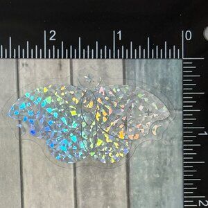 🌀10/$10🌀 Silver Translucent Holographic Waterproof Vinyl Sticker Decal